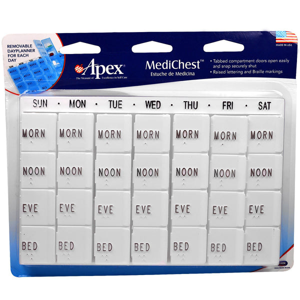 Apex, MediChest, Vitamin and Medication Organizer - The Supplement Shop