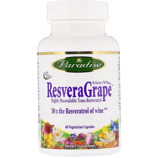 Paradise Herbs, ResveraGrape, 60 Vegetarian Capsules - The Supplement Shop