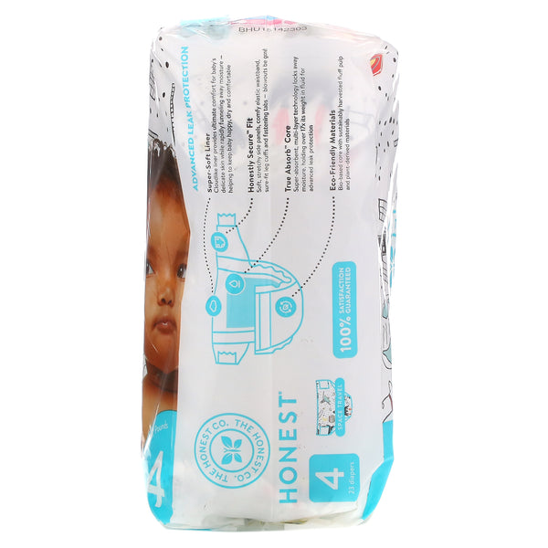 The Honest Company, Honest Diapers, Size 4, 22 - 37 Pounds, Space Travel, 23 Diapers - The Supplement Shop