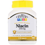 21st Century, Niacin, Prolonged Release, 250 mg, 110 Tablets - The Supplement Shop