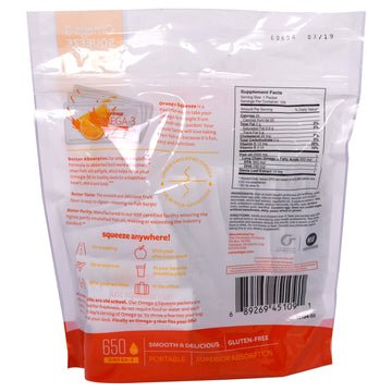 Coromega, Omega-3, Orange Squeeze, 120 Packets, (2.5 g) Each