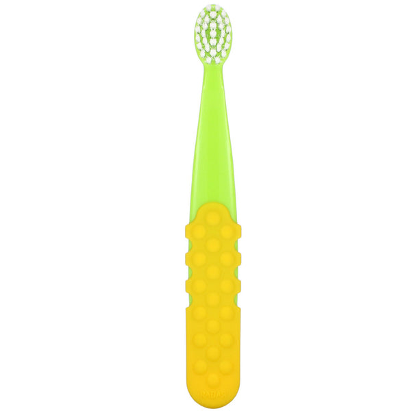 RADIUS, Totz Plus Toothbrush, 3+ Years, Extra Soft, Green/Yellow, 1 Toothbrush - The Supplement Shop