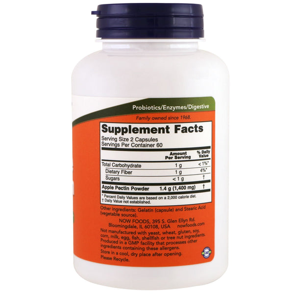 Now Foods, Apple Pectin, 700 mg, 120 Capsules - The Supplement Shop
