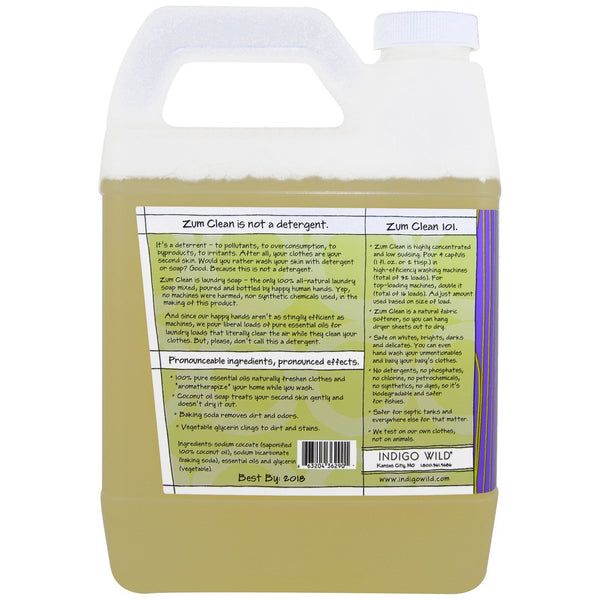 Indigo Wild, Zum Clean, Aromatherapy Laundry Soap, Lavender, 32 fl oz (.94 L) - The Supplement Shop