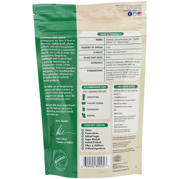 MRM, Raw Organic Turmeric Root Powder, 6 oz (170 g)