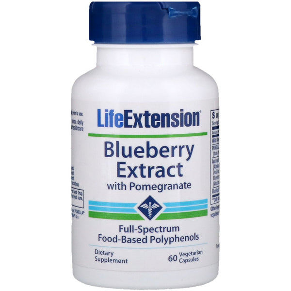 Life Extension, Blueberry Extract with Pomegranate, 60 Vegetarian Capsules - The Supplement Shop