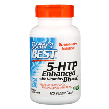Doctor's Best, 5-HTP, Enhanced with Vitamins B6 & C, 120 Veggie Caps