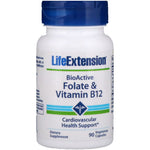 Life Extension, BioActive, Folate & Vitamin B12, 90 Vegetarian Capsules - The Supplement Shop