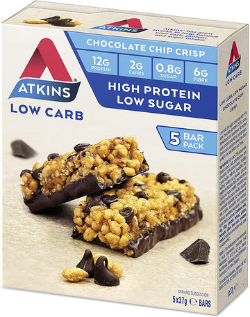Atkins Chocolate Chip Crisp Bars | 5 x 37g