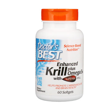 Doctor's Best, Enhanced Krill Plus Omega3s with Superba Krill, 60 Softgels