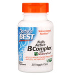 Doctor's Best, Fully Active B Complex with Quatrefolic, 30 Veggie Caps - The Supplement Shop