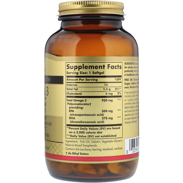 Solgar, Omega-3, EPA & DHA, Triple Strength, 950 mg, 100 Softgels