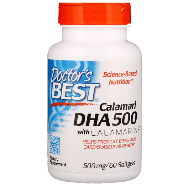 Doctor's Best, Calamari DHA 500 with Calamarine , 500 mg, 60 Softgels - The Supplement Shop