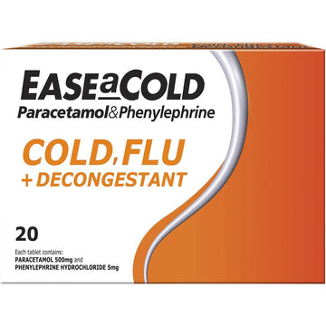 Ease A Cold Non Drowsy Cold & Flu Plus Decongestant 20 pack