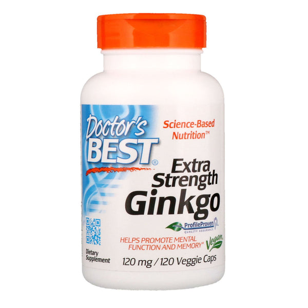Doctor's Best, Extra Strength Ginkgo, 120 mg, 120 Veggie Caps - The Supplement Shop