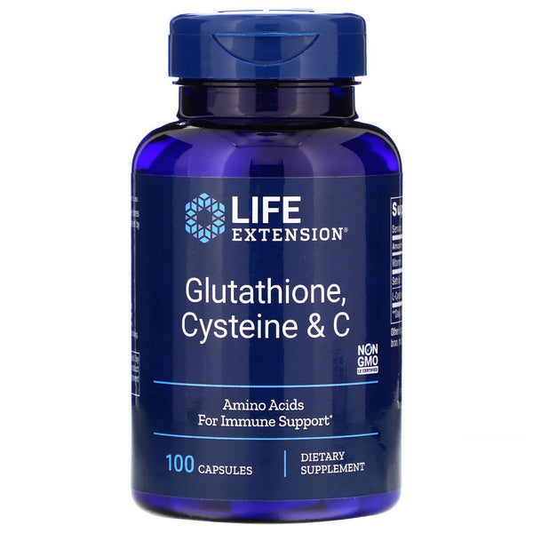 Life Extension, Glutathione, Cysteine & C, 100 Capsules - The Supplement Shop