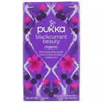 Pukka Herbs, Organic Blackcurrant Beauty, Caffeine-Free, 20 Fruit Tea Sachets, 1.34 oz (38 g) - The Supplement Shop