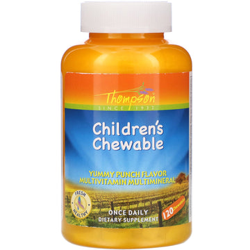 Thompson, Children's Chewable, Yummy Punch Flavor, 120 Chewables