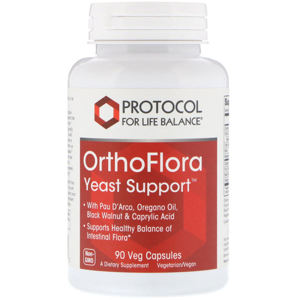 Protocol for Life Balance, OrthoFlora Yeast Support, 90 Veg Capsules - The Supplement Shop