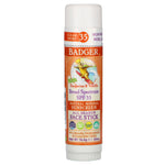 Badger Company, Kids, Natural Mineral Sunscreen Face Stick, SPF 35, Tangerine & Vanilla, 0.65 oz (18.4 g) - The Supplement Shop