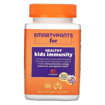 SmartyPants, Healthy Kids Immunity, 4+ Years, Elderberry, 28 Gummies