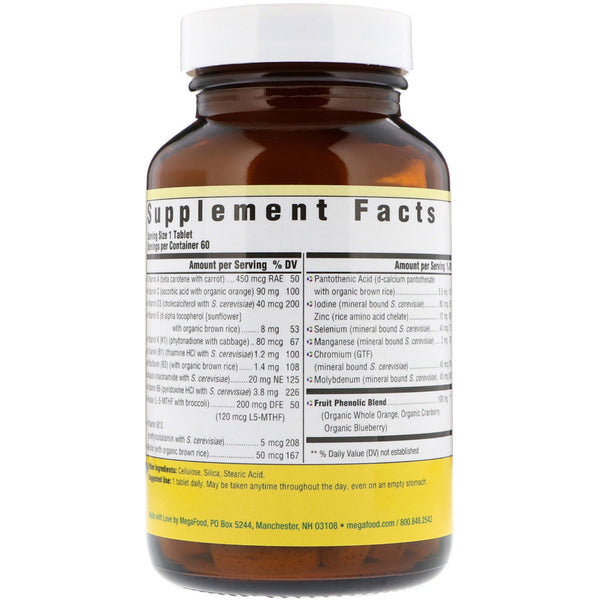 MegaFood, Men Over 55 One Daily, 60 Tablets - The Supplement Shop