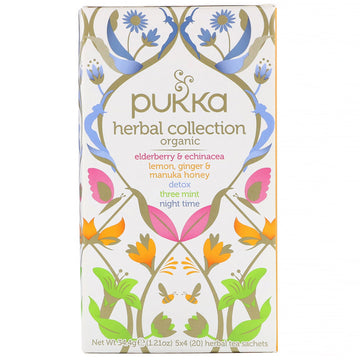 Pukka Herbs, Organic Herbal Tea Collection, 20 Herbal Tea Sachets, 1.21 oz (34.4 g)