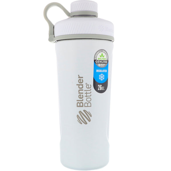 Blender Bottle, Blender Bottle Radian, Insulated Stainless Steel, Matte White , 26 oz - The Supplement Shop