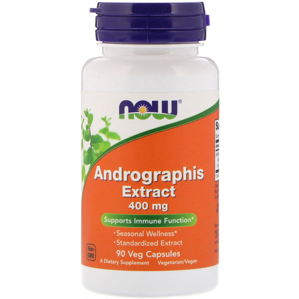 Now Foods, Andrographis Extract, 400 mg, 90 Veg Capsules - The Supplement Shop