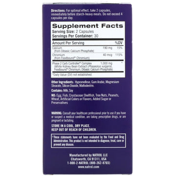 Natrol, Carb Intercept with Phase 2 Carb Controller, 1,000 mg, 60 Veggie Caps