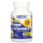 Deva, Vegan Vitamin E with Mixed Tocopherols, 400 IU, 90 Vegan Caps - The Supplement Shop