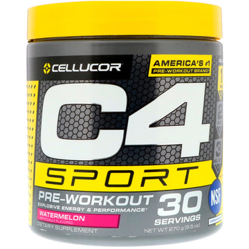 Cellucor, C4 Sport, Pre-Workout, Watermelon, 9.5 oz (270 g)