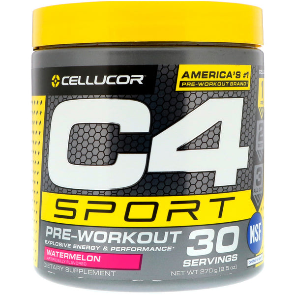 Cellucor, C4 Sport, Pre-Workout, Watermelon, 9.5 oz (270 g) - The Supplement Shop