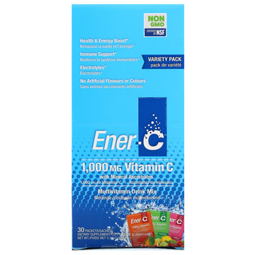 Ener-C, Vitamin C, Multivitamin Drink Mix, Variety Pack, 30 Packets, 9.9 oz (282.9 g)
