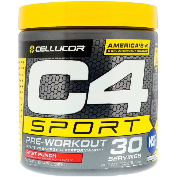 Cellucor, C4 Sport, Pre-Workout, Fruit Punch, 9.5 oz (270 g) - The Supplement Shop