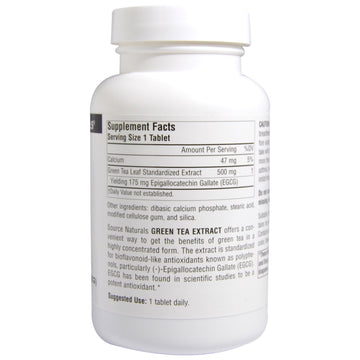 Source Naturals, Green Tea Extract, 500 mg, 120 Tablets