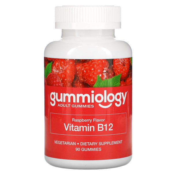 Gummiology, Adult Vitamin B12 Gummies, Raspberry Flavor, 90 Vegetarian Gummies - The Supplement Shop