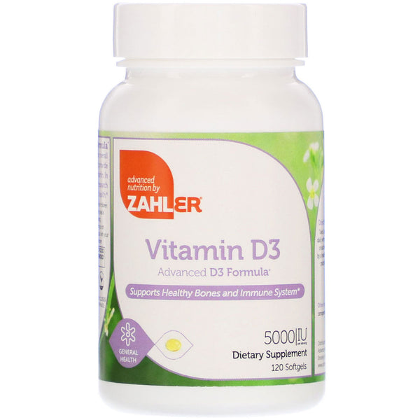 Zahler, Vitamin D3, Advanced D3 Formula, 5,000 IU, 120 Softgels - The Supplement Shop