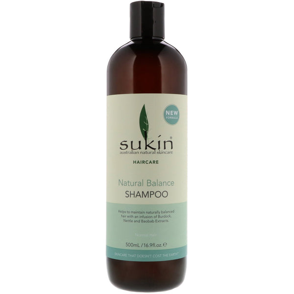 Sukin, Natural Balance Shampoo, Normal Hair, 16.9 fl oz (500 ml) - The Supplement Shop