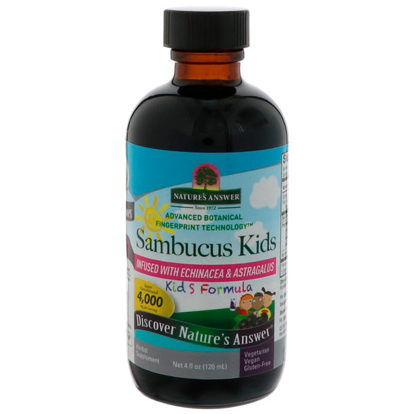 Nature's Answer, Sambucus Kid's Formula, 4,000 mg, 4 fl oz (120 ml) - The Supplement Shop