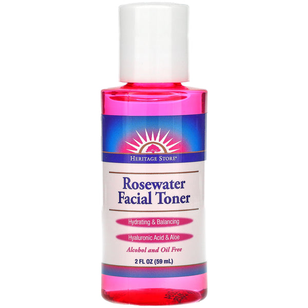 Heritage Store, Rosewater Facial Toner, 2 fl oz (59 ml) - The Supplement Shop