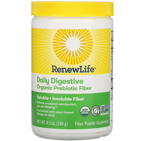 Renew Life, Daily Digestive Organic Prebiotic Fiber, 8.5 oz (240 g) - The Supplement Shop