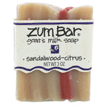Indigo Wild, Zum Bar, Goat's Milk Soap, Sandalwood-Citrus, 3 oz Bar - The Supplement Shop