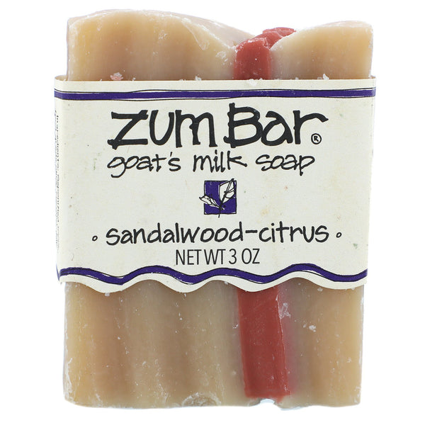 Indigo Wild, Zum Bar, Goat's Milk Soap, Sandalwood-Citrus, 3 oz Bar - The Supplement Shop
