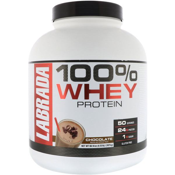 Labrada Nutrition, 100% Whey Protein, Chocolate, 4.13 lbs (1875 g) - The Supplement Shop