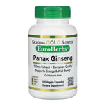 California Gold Nutrition, EuroHerbs, Panax Ginseng Extract, 250 mg, 180 Veggie Capsules - The Supplement Shop