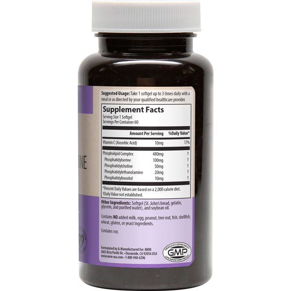 MRM, PS, Phosphatidylserine, 100 mg, 60 Softgels - The Supplement Shop