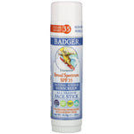 Badger Company, Natural Mineral Sunscreen Face Stick, SPF 35, Unscented, .65 oz (18.4 g) - The Supplement Shop