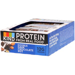 KIND Bars, Protein Bars, Double Dark Chocolate Nut, 12 Bars, 1.76 oz (50 g) Each - The Supplement Shop