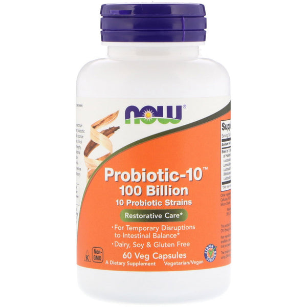 Now Foods, Probiotic-10, 100 Billion, 60 Veg Capsules - The Supplement Shop